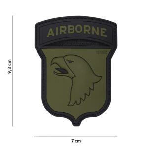 Embleem 3D PVC Airborne 101st groen #17024